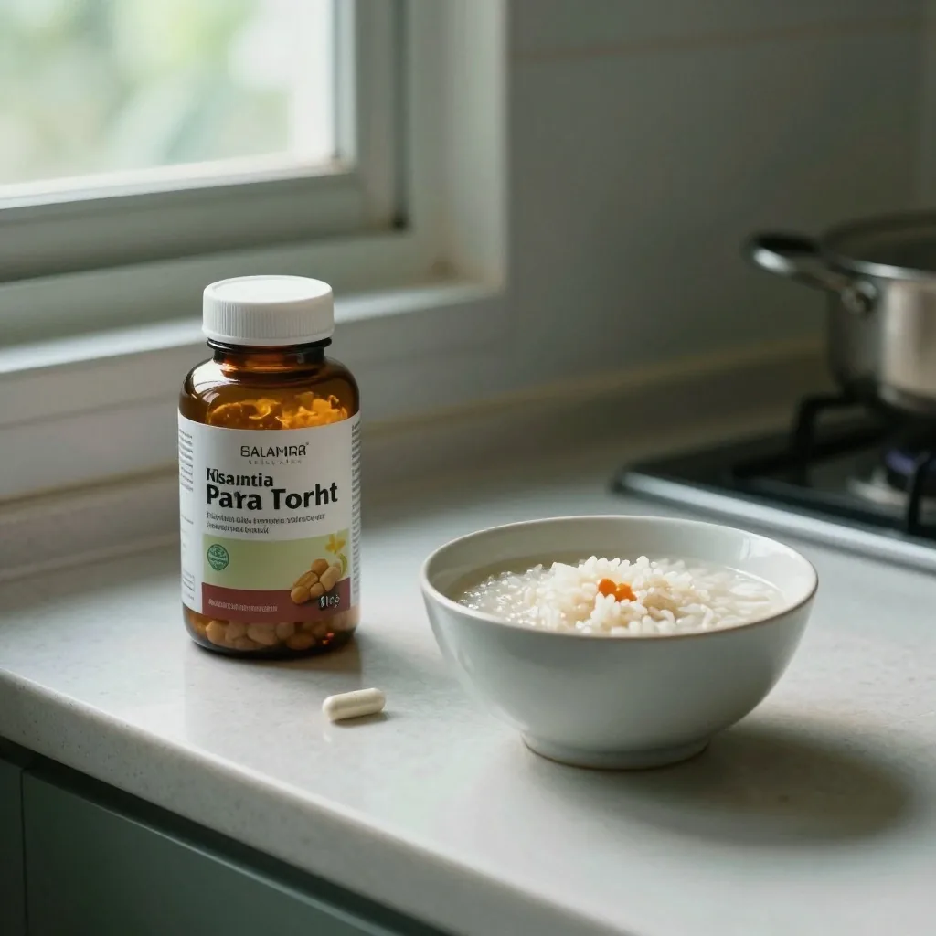 A nearly closed emerald progress ring representing a supplement taken with breakfast